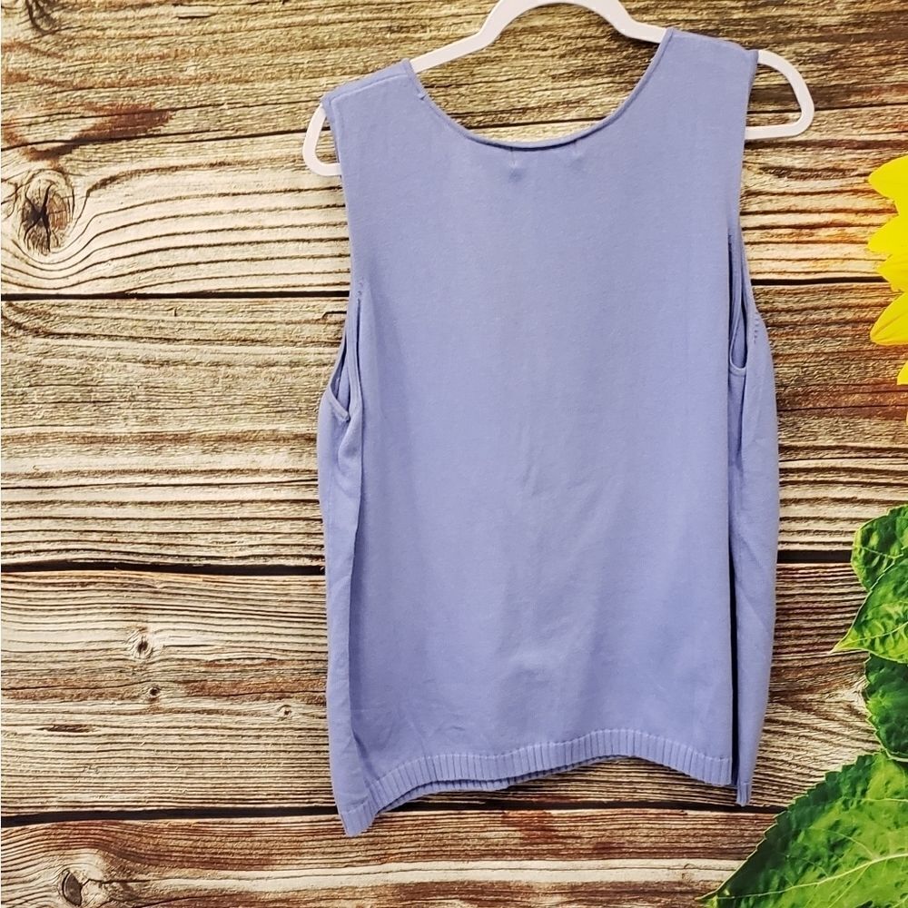 Denim&Co periwinkle  sweater top - Picture 2 of 4
